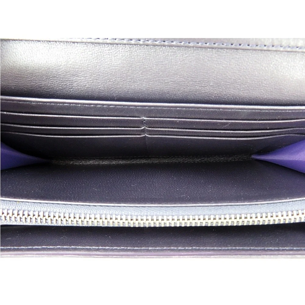Dior Elegant Purple Quilted Wallet